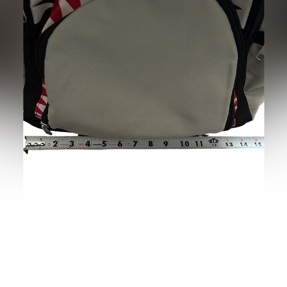 Shark Design Backpack - Black and Gray School Book Bag 2 Large Zip Compartment - Picture 6 of 8